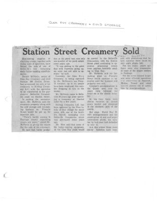 Glen Roy Creamery Time Capsule