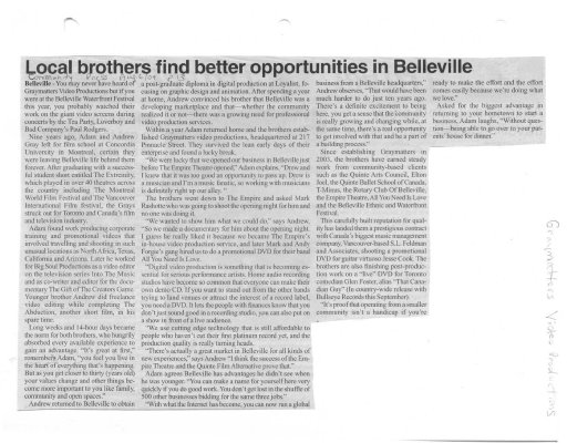 Local Brothers Find Better Opportunities in Belleville