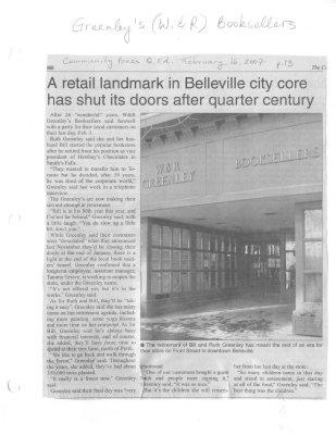 A Retail Landmark in Belleville City Core Has Shut its Doors After Quarter Century