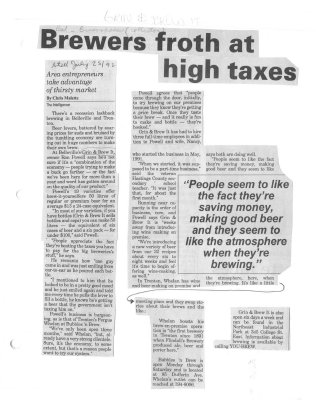 Brewers Froth at High Taxes