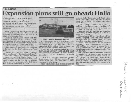 Expansion plans will go ahead: Halla