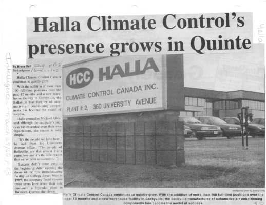 Halla charging ahead to develop plant by 2003