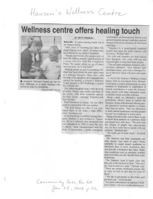 Wellness centre offers healing touch