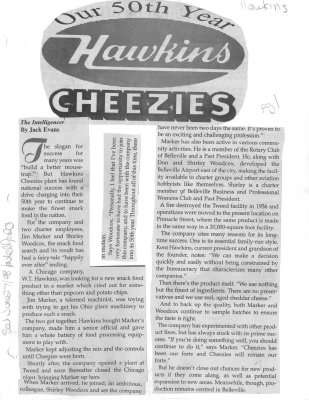 Our 50th Year: Hawkins Cheezies