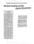 Herbal healing centre opens downtown