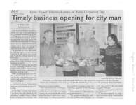 Timely business opening for city man