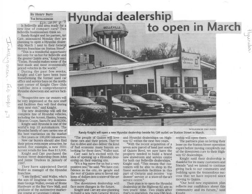 Hyundai dealership to open in March