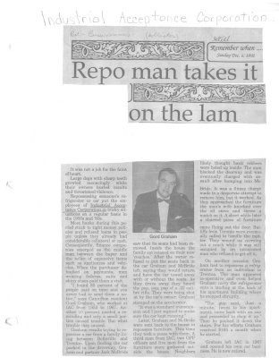 Remember when: Repo man takes it on the lam