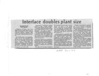 Interface doubles plant size