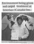 Environment being given red carpet treatment at Interface (Canada) Inc.