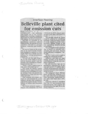 Belleville plant cited for emission cuts