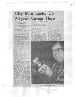 City Man Locks up 50-year Career Here