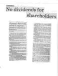 No dividends for shareholders