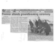 Premier attends groundbreaking ceremony