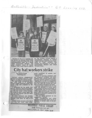 City hat workers strike