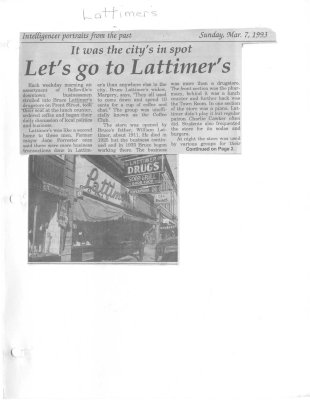 It was the city's in spot: Let's go to Lattimer's