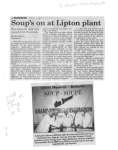 Soup's on at Lipton plant