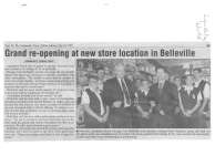 Grand re-opening at new store location in Belleville