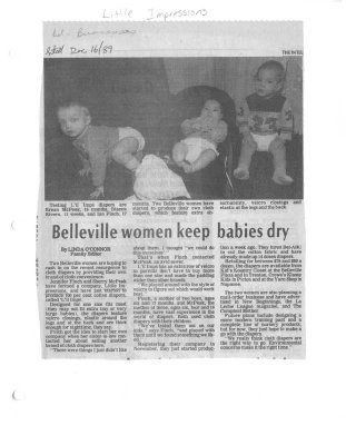 Belleville women keep babies dry