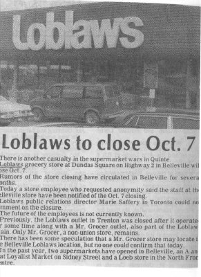 Loblaws to close Oct. 7