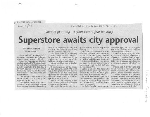 Superstore awaits city approval