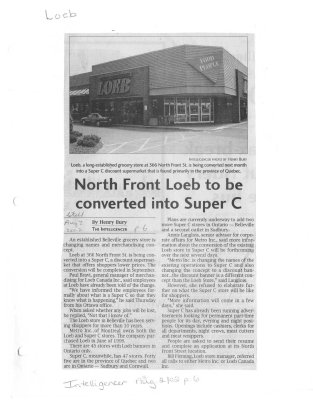 North Front Loeb to be converted into Super C