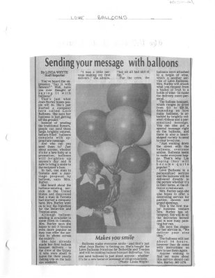 Sending your message with balloons