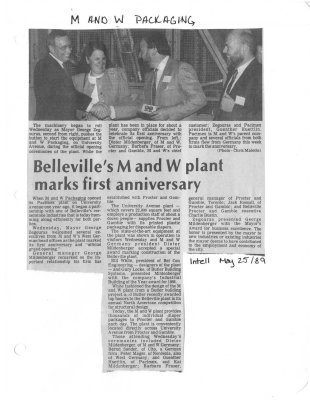 Belleville's M and W plant marks first anniversary