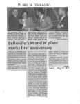 Belleville's M and W plant marks first anniversary