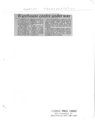 Warehouse centre under way