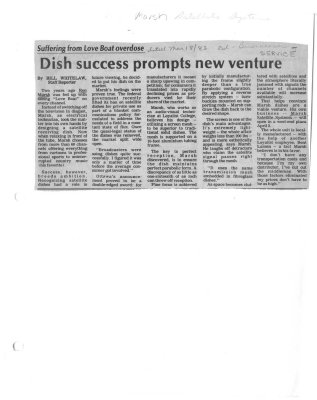 Dish success prompts new venture