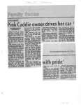 Pink Caddie owner drives her car 'with pride'