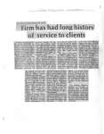 Firm has had long history of service to clients