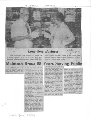 McIntosh Bros.: 85 Years Serving Public