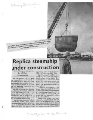 Replica steamship under construction