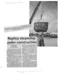 Replica steamship under construction