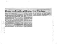 Flavor makes the difference at Molteni