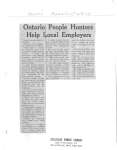 Ontario People Hunters Help Local Employers