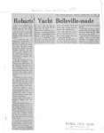 Robarts' Yacht Belleville-made