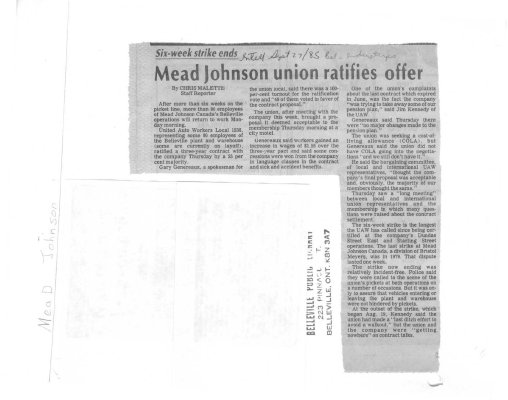 Mead Johnson union ratifies offer