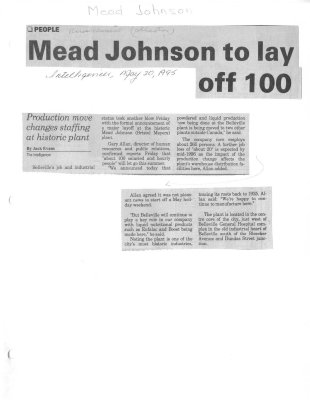 Mead Johnson to lay off 100