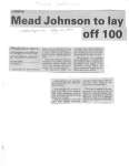 Mead Johnson to lay off 100