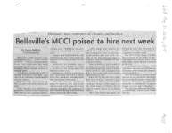 Belleville's MCCI poised to hire next week