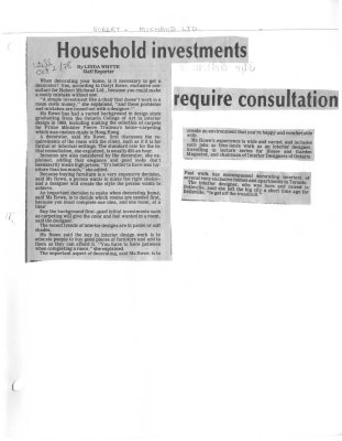 Household investments require consultation