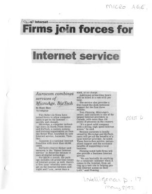 Firms join forces for internet service