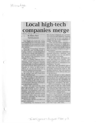 Local high-tech companies merge