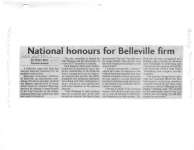 National honours for Belleville firm