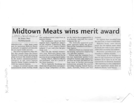 Midtown Meats wins merit award