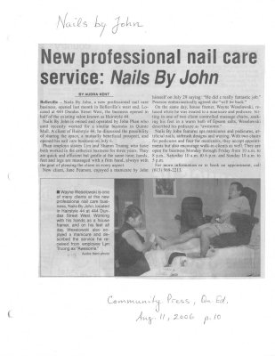 New professional nail care service: Nails by John