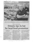 Ontario tips its hat for local food promotion